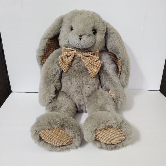 A&A Plush Other - Vintage Stuffy Rabbit People Pals Toy Plush Easter Bunny Checked Corduroy Trim
